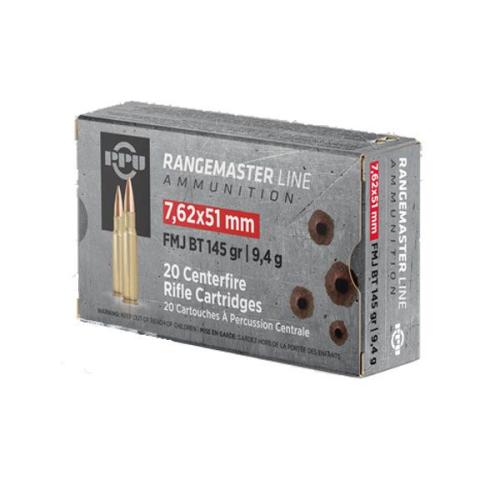 Prvi Partizan 7.62x51mm Rangemaster 145gr FMJ 20rd Box