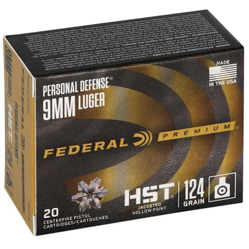 Federal Premium 9mm HST 124gr JHP 20rd Box