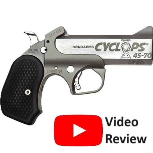 Bond Arms Cyclops 45-70 Gov't 4.25" Barrel SS W/ Fixed Sight, B6 Resin Grip