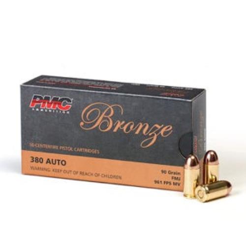 PMC Bronze 380ACP 90gr FMJ 50rd Box