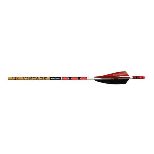 Black Eagle Vintage Crested Arrow 500 Spine Red / White / Black Fletching