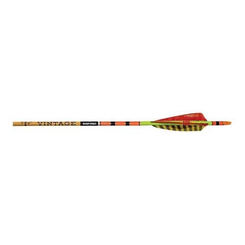 Black Eagle Vintage Crested Arrow 500 Spine Yellow / Orange Fletching