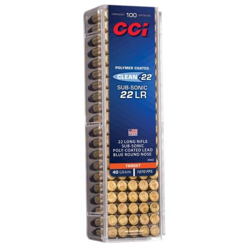 CCI Clean-22 Subsonic 22LR 40gr LRN 50rd Box