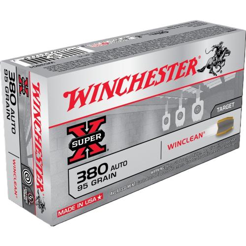Winchester SuperX 380ACP 95gr WinClean 50rd Box