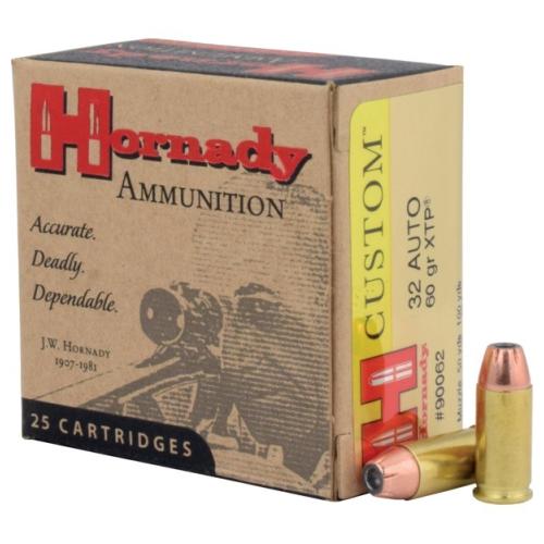 Hornady Custom 32ACP 60gr JHP 25rd Box