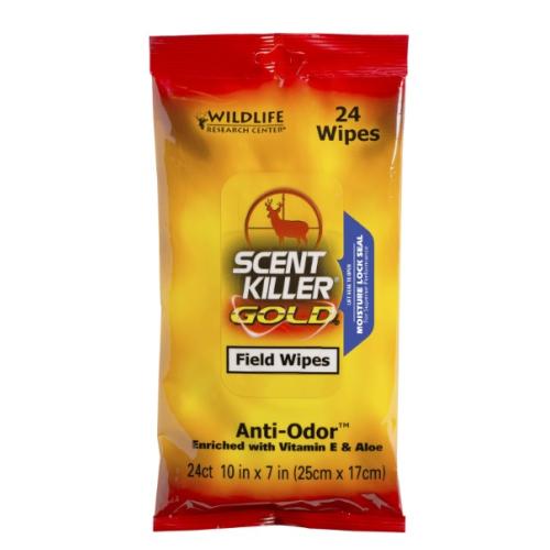 WRC Scent Killer Gold Field Wipes - 24 Pack