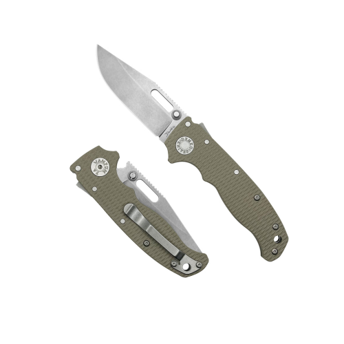 Demko AD20.5 Folding Knife Clip Point w/ Coyote Tan G10 Handle | S35VN
