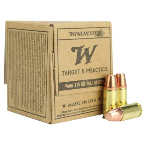 Winchester Service Grade 9mm 115gr FMJ | 50rd Box