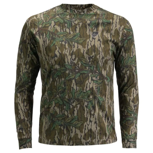 Blocker Outdoors "Finisher" LS Tee | Large | Fused Cotton | Mossy Oak Greenleaf