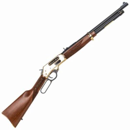 Henry H024 Side Gate 45-70 Gov't 20" Blued W/ Brass Receiver, Adjustable Rear Sight, Walnut Stock