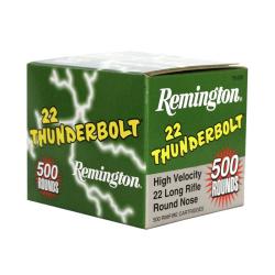 Remington 22LR Thunderbolt 40gr Lead Round Nose HV 500rd Box