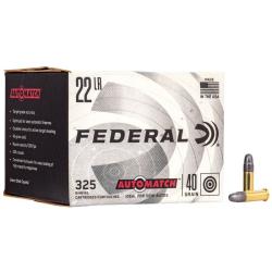 Federal 22LR Auto Match 40gr LRN 325rd Box