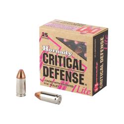 Hornady Critical Defense LITE 9mm 100gr 25rd Box