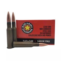 Red Army Standard 7.62x54R Non-Corrosive 148gr FMJ Steel Case 20rd Box