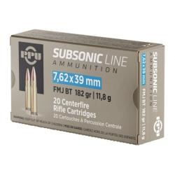Prvi Partizan Subsonic 7.62x39mm 182gr FMJ 20rd Box