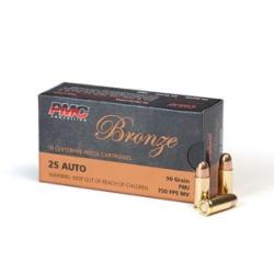 PMC Bronze 25ACP 50gr FMJ 50rd Box