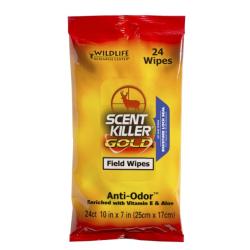 WRC Scent Killer Gold Field Wipes - 24 Pack