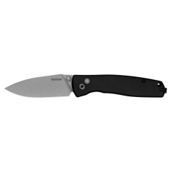 Kershaw Kindred Stonewashed Folding Knife w/ Anodized Black Handle | D2