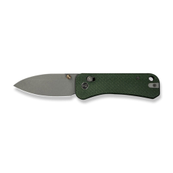 WEKNIFE Banter 2 Stonewash w/ Thumb Stud, Green Micarta Handle | CPM S35VN
