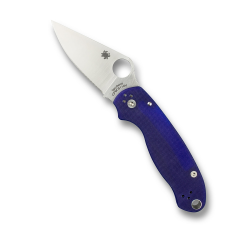 Spyderco Para 3 Folding Knife Satin w/ Blue G10 Handle | CPM S110V
