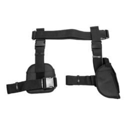 NCSTAR DROP LEG HLSTR + MAG POUCH BLK NYLON RH - TRPL MAG POUCH A