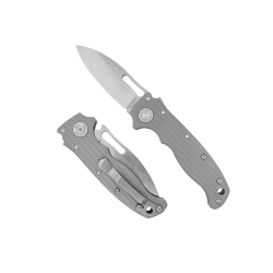 Demko AD20.5 Folding Knife Slicer Shark w/ Milled Titanium Handle | 3V Steel