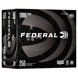 Federal Black Pack 9mm | 115 Grain | FMJ | 250rd Box