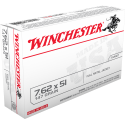Winchester USA 7.62 x 51mm | 147gr | 2750fps | FMJ | 20rd Box