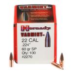 Hornady 22cal .224 Diameter 60gr SP Bullets 100ct Box