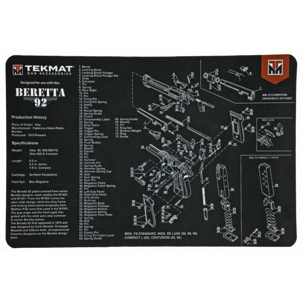 TEKMAT ARMORERS BENCH MAT 11``X17`` - BER 92