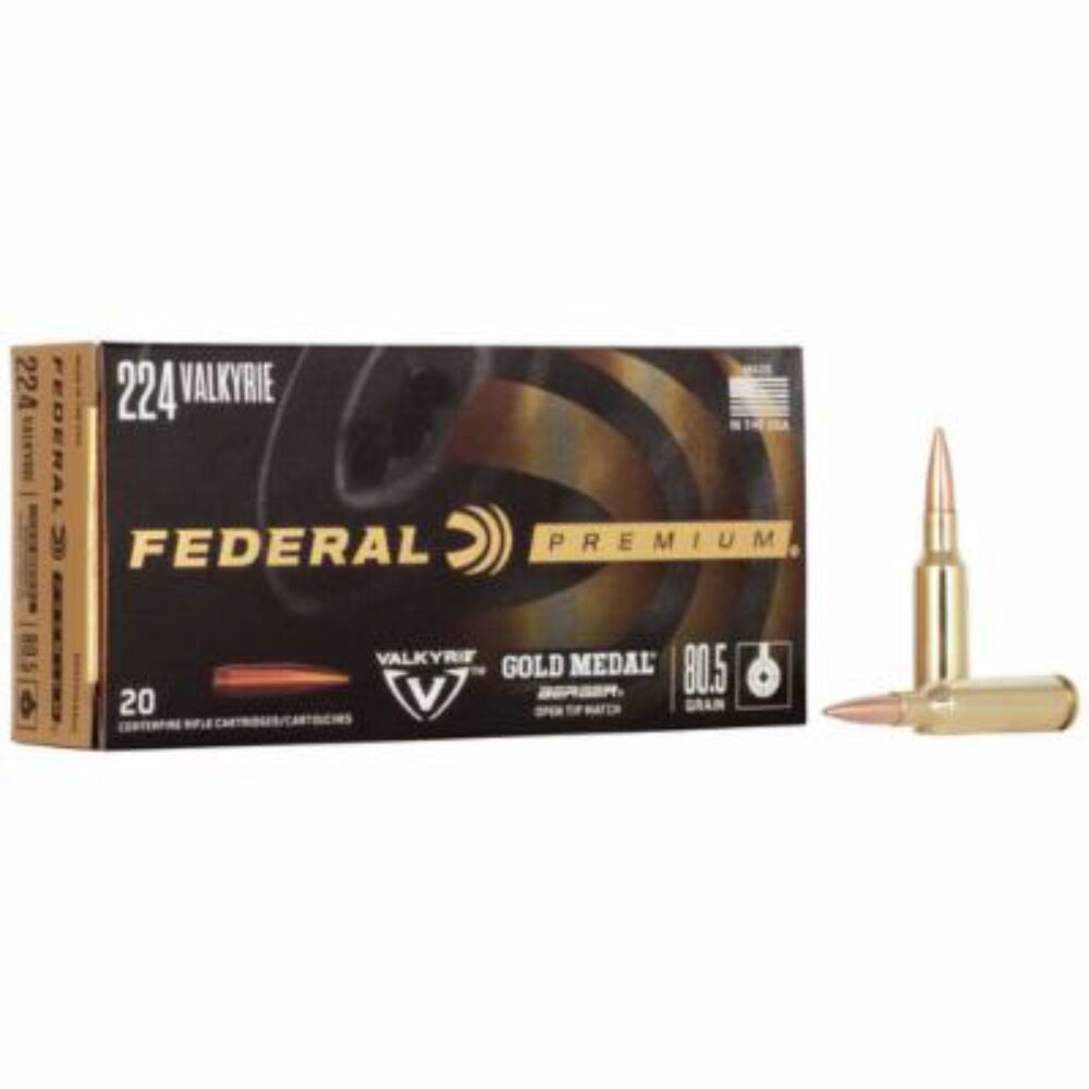 Federal Premium 224 Valkyrie Gold Medal Match 80.5gr 20rd Box