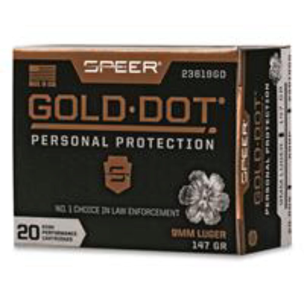 Speer Gold Dot Personal Protection 9mm 147gr GDHP 20rd Box