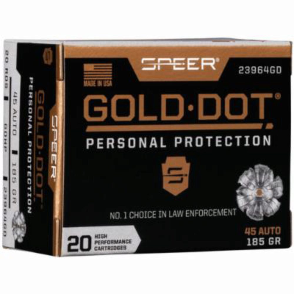 Speer Gold Dot 45ACP 185gr GDHP 20rd Box