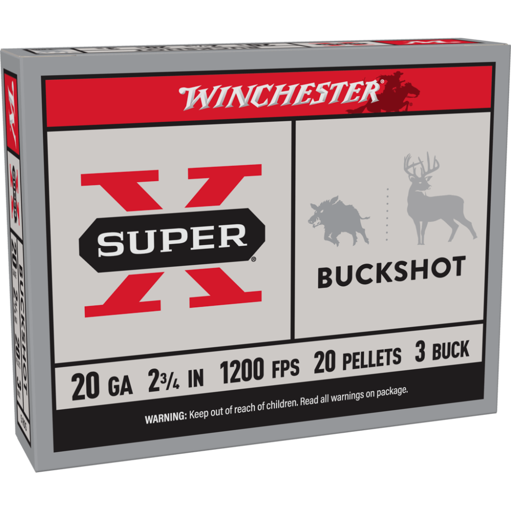 Winchester 20 Gauge SuperX 2 3/4in 3-Buck 5rd Box