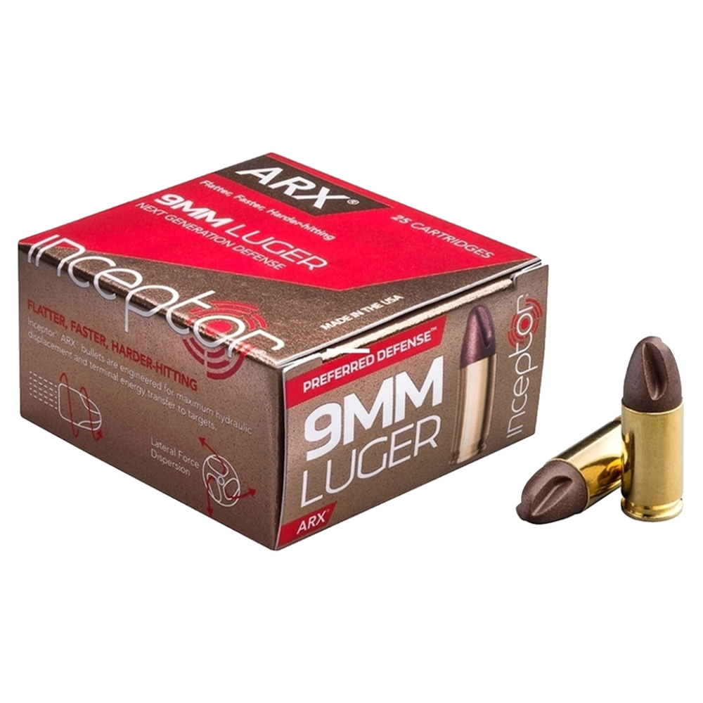 Norma 9mm Interceptor ARX 65gr 25rd Box