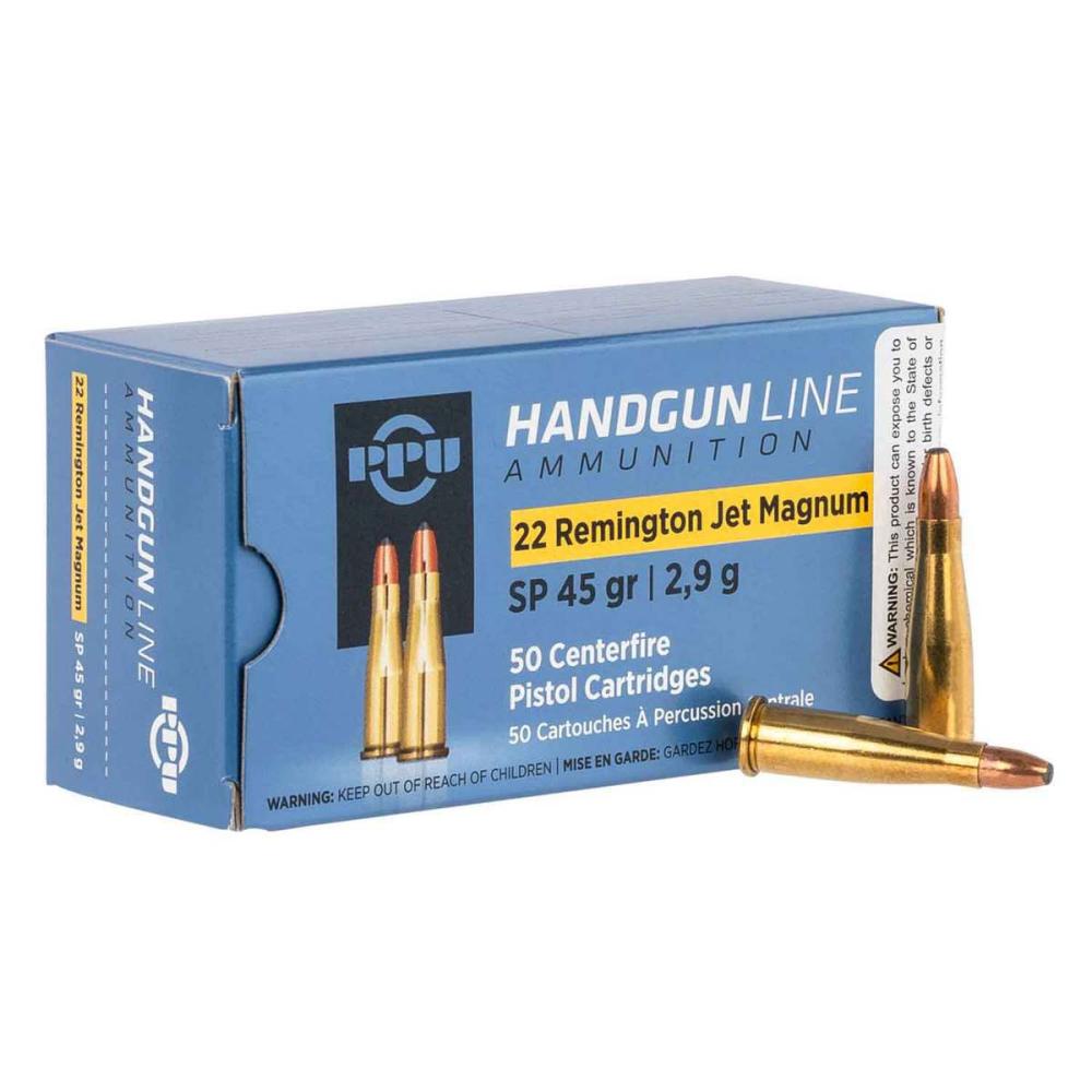 Prvi Partizan 22 Remington Jet Magnum 45gr SP 50rd Box