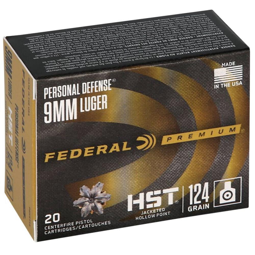 Federal Premium 9mm HST 124gr JHP 20rd Box