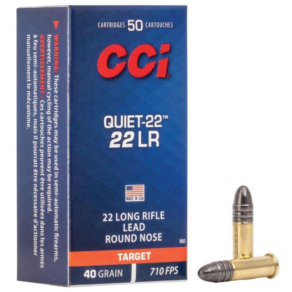 CCI Quiet-22 22LR 40gr LRN 50rd Box CCI Quiet-22 22LR 40gr LRN 50rd Box