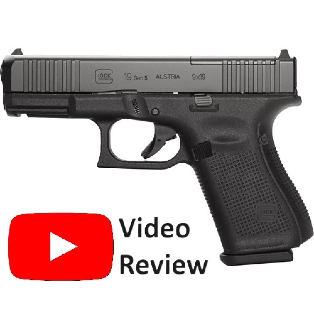 Glock 19 Gen5 MOS 9mm 4" W/ Fixed Sight, Front Serrations, 3-15rd Magazines