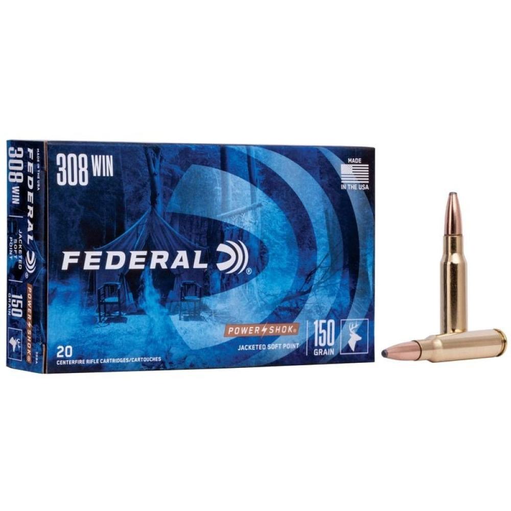 Federal Power Shok 308 Win 150gr JSP 20rd Box
