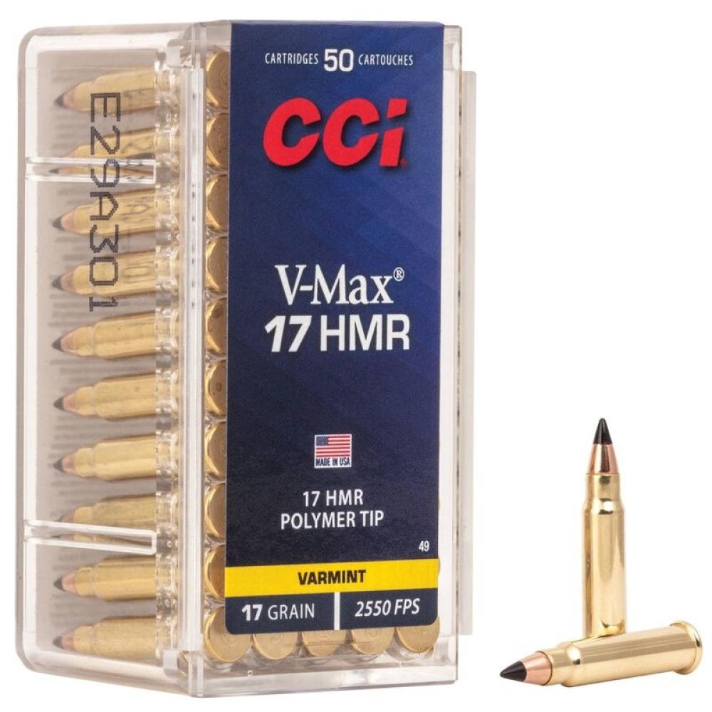 CCI V-Max Varmint 17HMR 17gr Polymer Tip 50rd Box