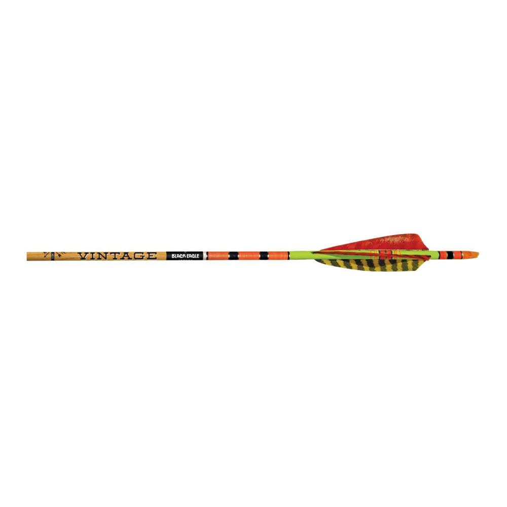 Black Eagle Vintage Crested Arrow 500 Spine Yellow / Orange Fletching
