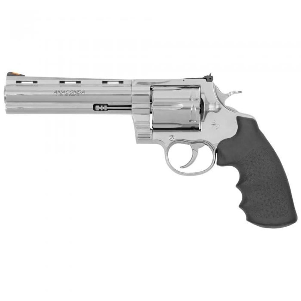 Colt Anaconda 44 Mag 6" SS W/ Adjustable Rear Sight, Red Ramp Front Sight