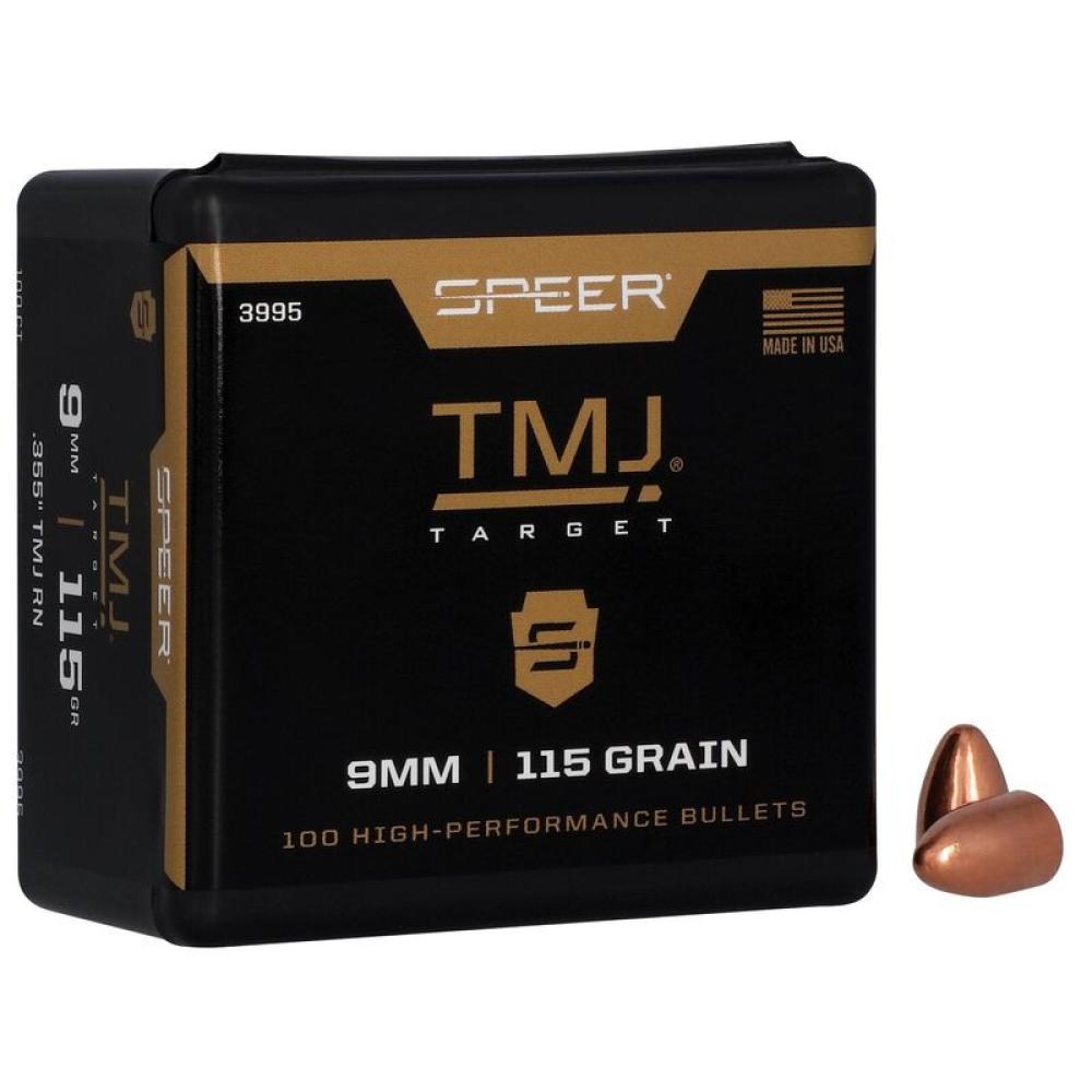 Speer 9mm .355 Diameter 115gr TMJ Bullets 100ct Box