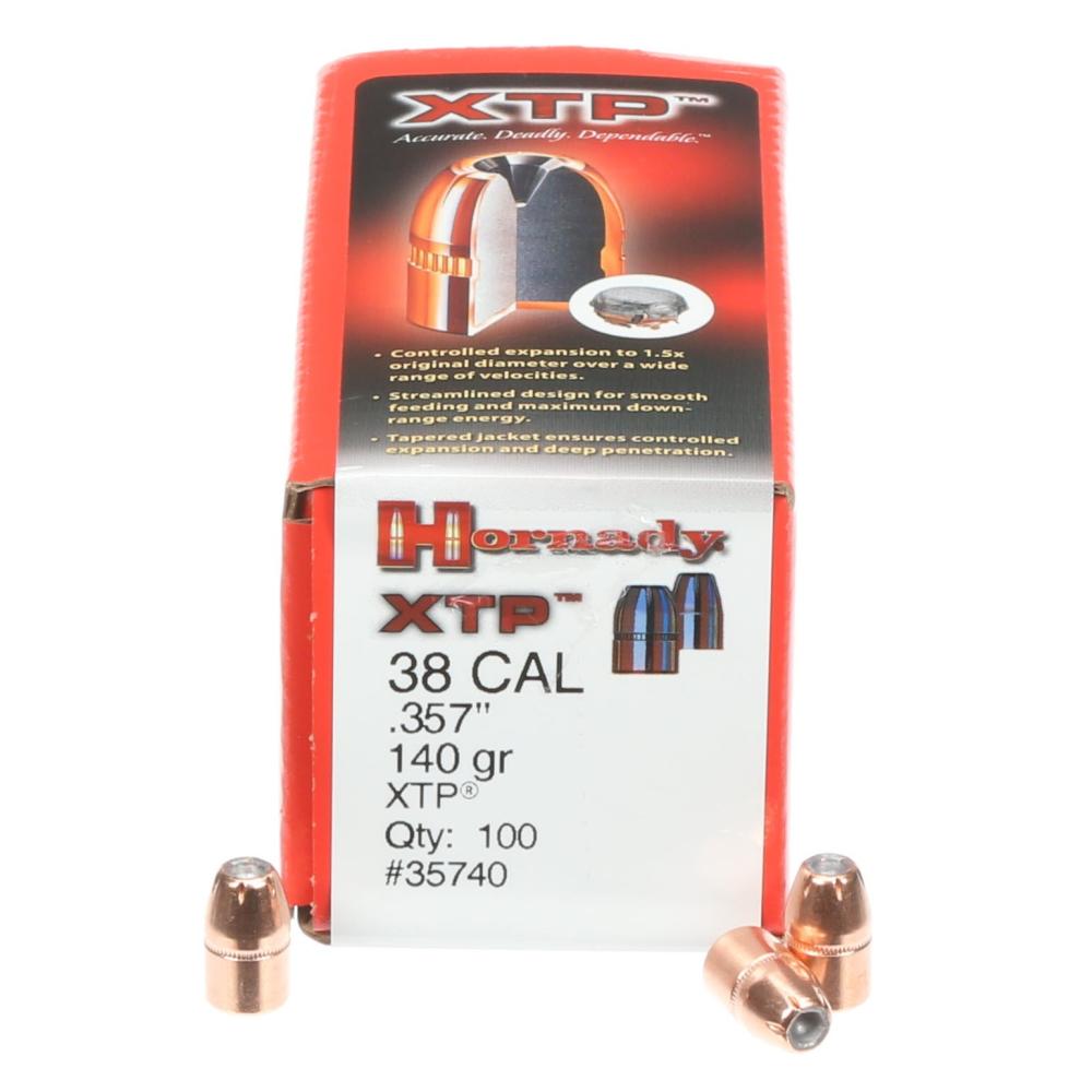 Hornady XTP 38 Cal .357 Diameter 140gr HP 100ct Box