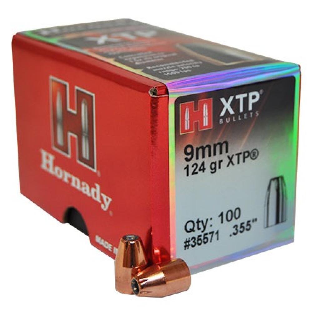 Hornady XTP 9mm 124gr HP Bullets 100ct Box