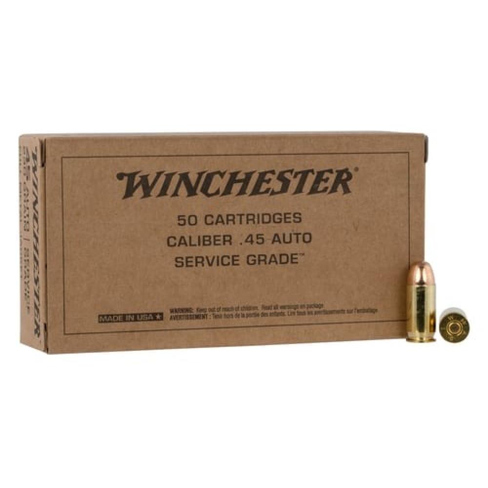 Winchester Service Grade 45ACP 230gr FMJ 50rd Box