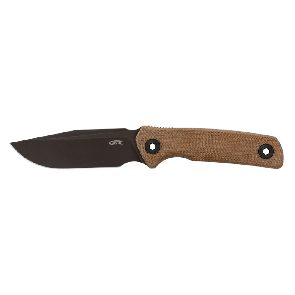 ZT 0004 Fixed Dark Bronze Cerakote w/ Canvas Micarta Handle | CPM Cru-Wear