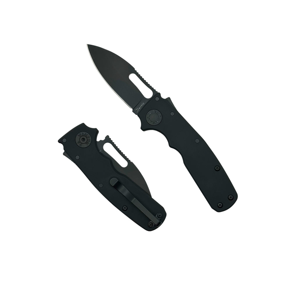 Demko Shark-Cub Stealth Folding Knife Slicer Shark w/ Black G10 Handle | CPM20CV