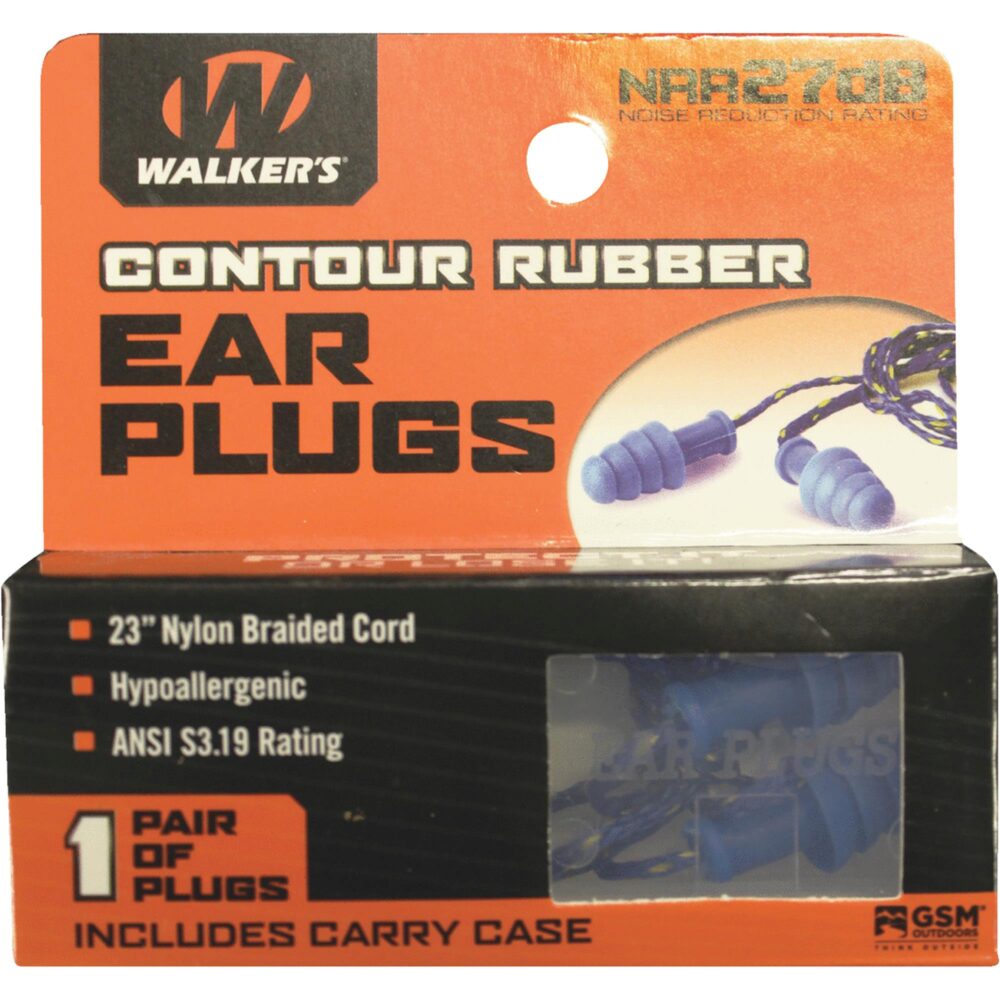 WALKERS FOAM EAR PLUGS CORDED - BLUE